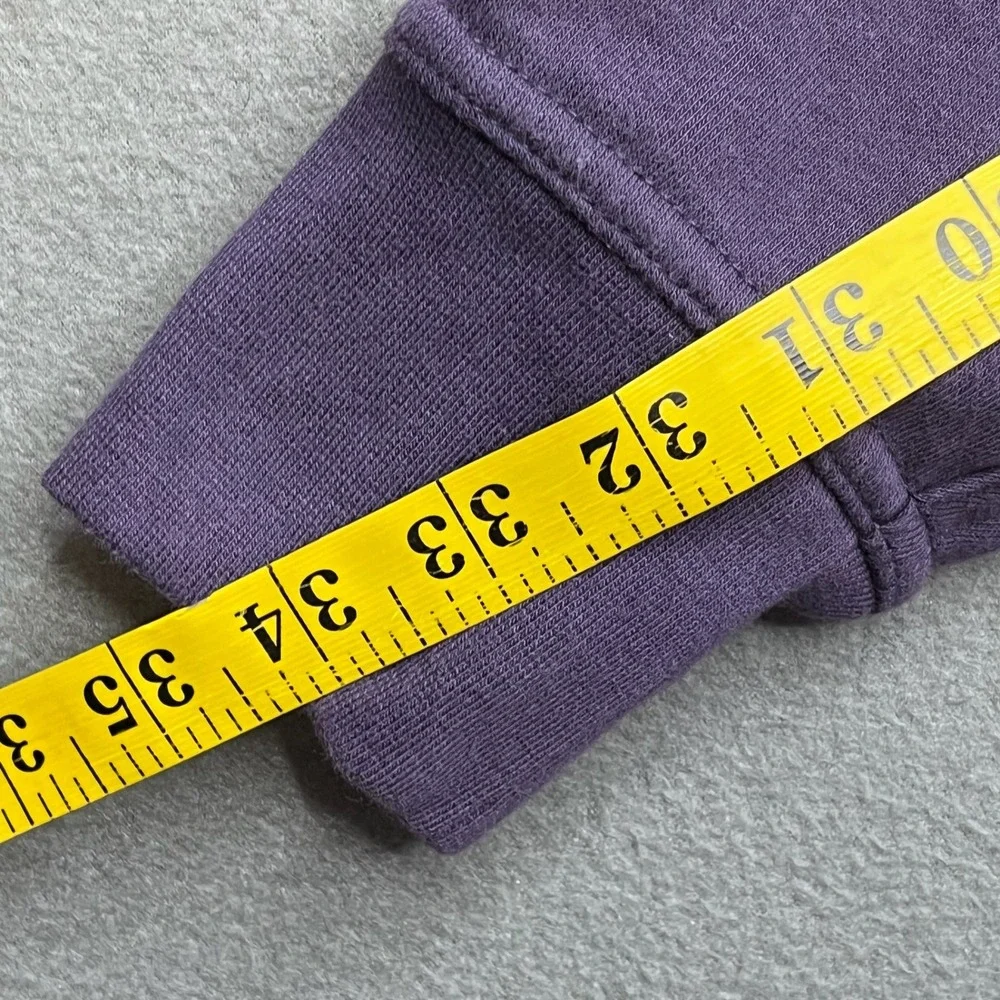 The North Face Men Hoodie Purple Cotton Blend Medium Gorpcore Graphic Zip Up